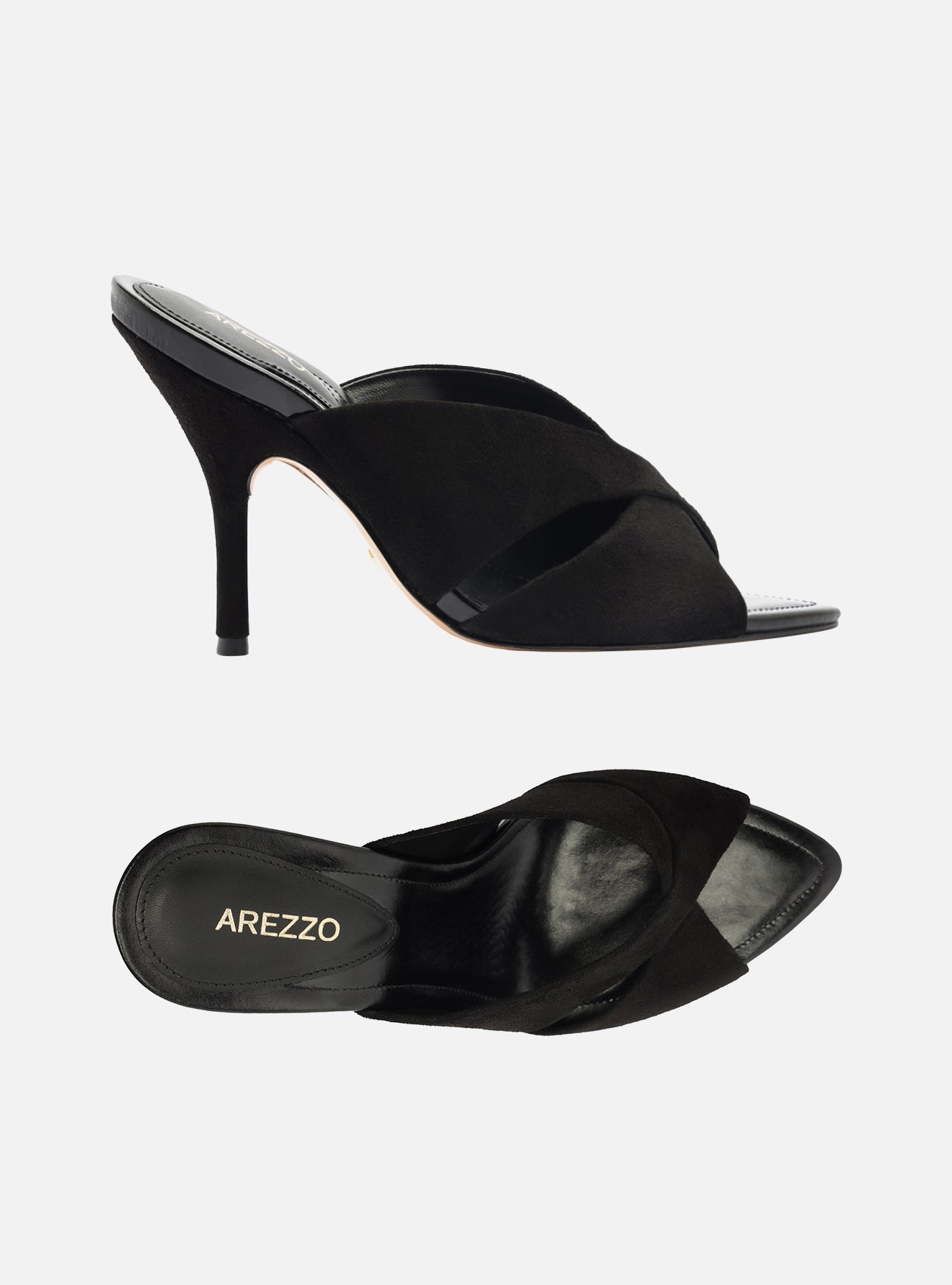 Amelia High Stiletto Leather Mule Sandals R/26