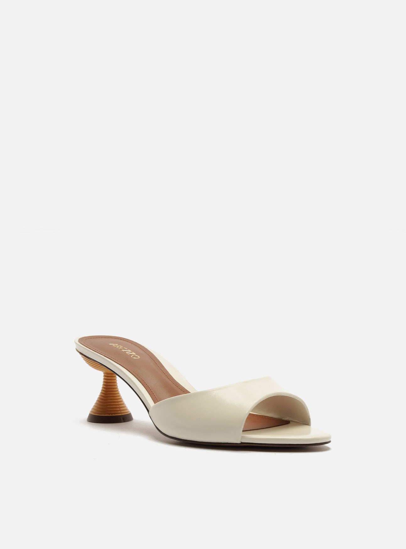 Luciana Low Stiletto Leather Sandal Sandals U/26