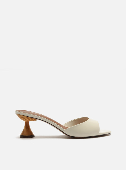 Luciana Low Stiletto Leather Sandal Sandals U/26