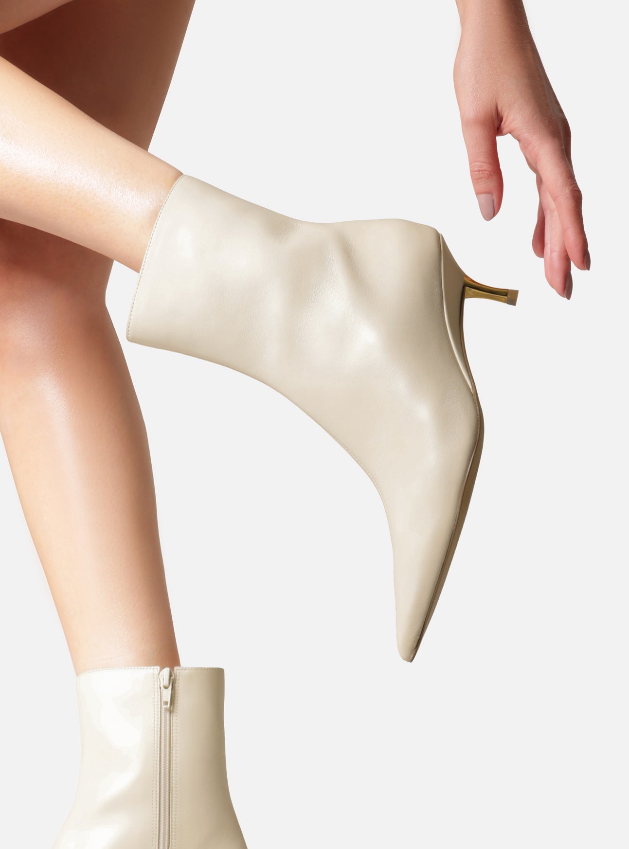 Dani Low Stiletto Leather Bootie Booties Fall 26