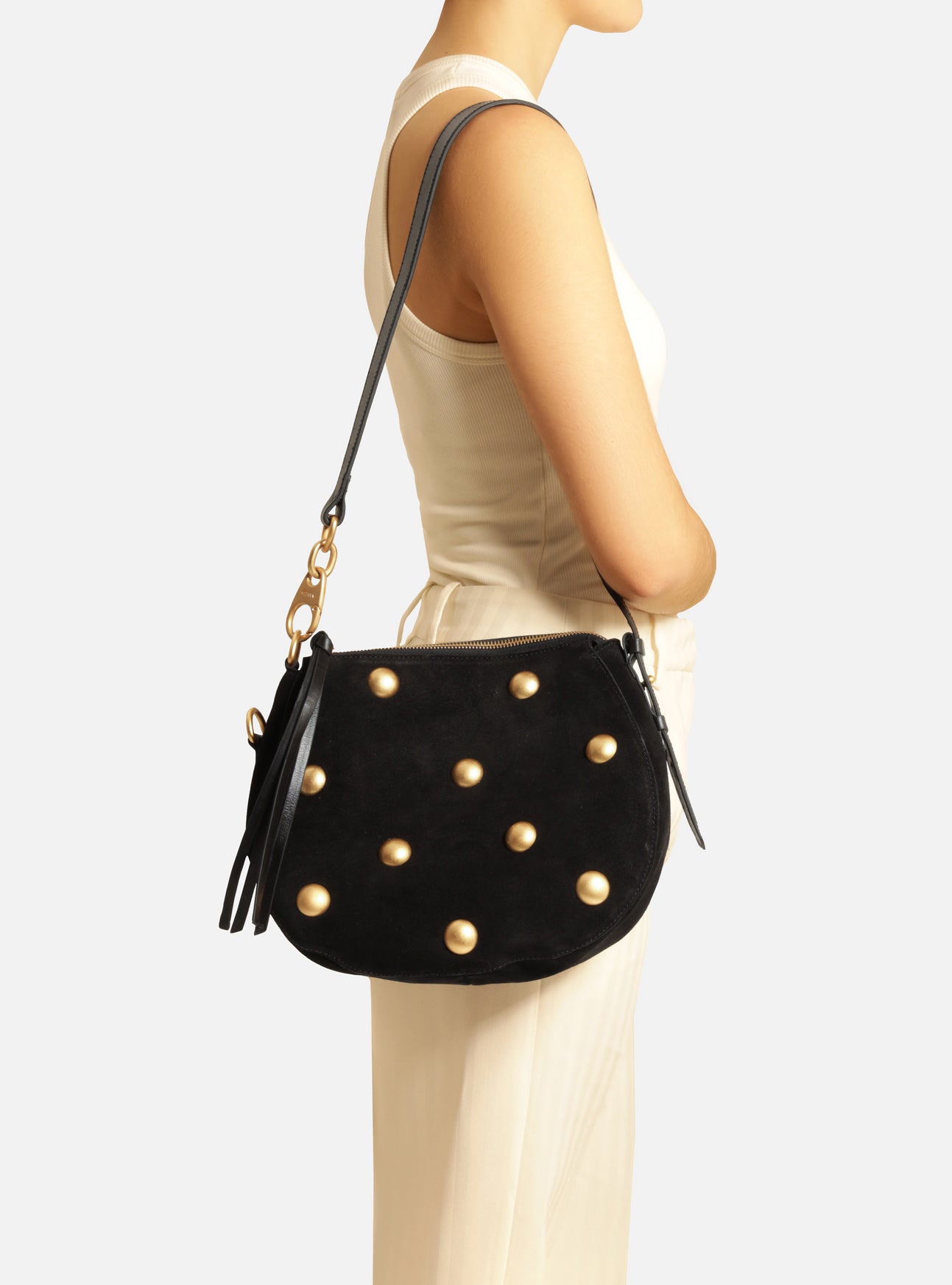 Jamie Medium Suede Crossbody Handbag F/25