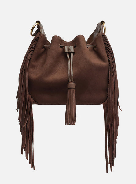 A.P.C. / アーペーセー | claire leather and suede bucket bag ショルダーバッグ | ダークブラウン | レディース A.P.C - A.P.C. / アーペーセー | claire leather and suede bucket