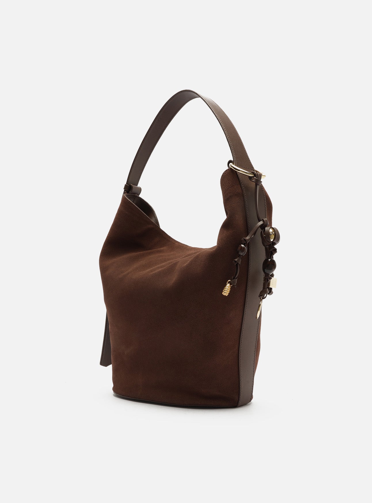 Simone Large Suede Hobo Leather Handbag Handbags S/26