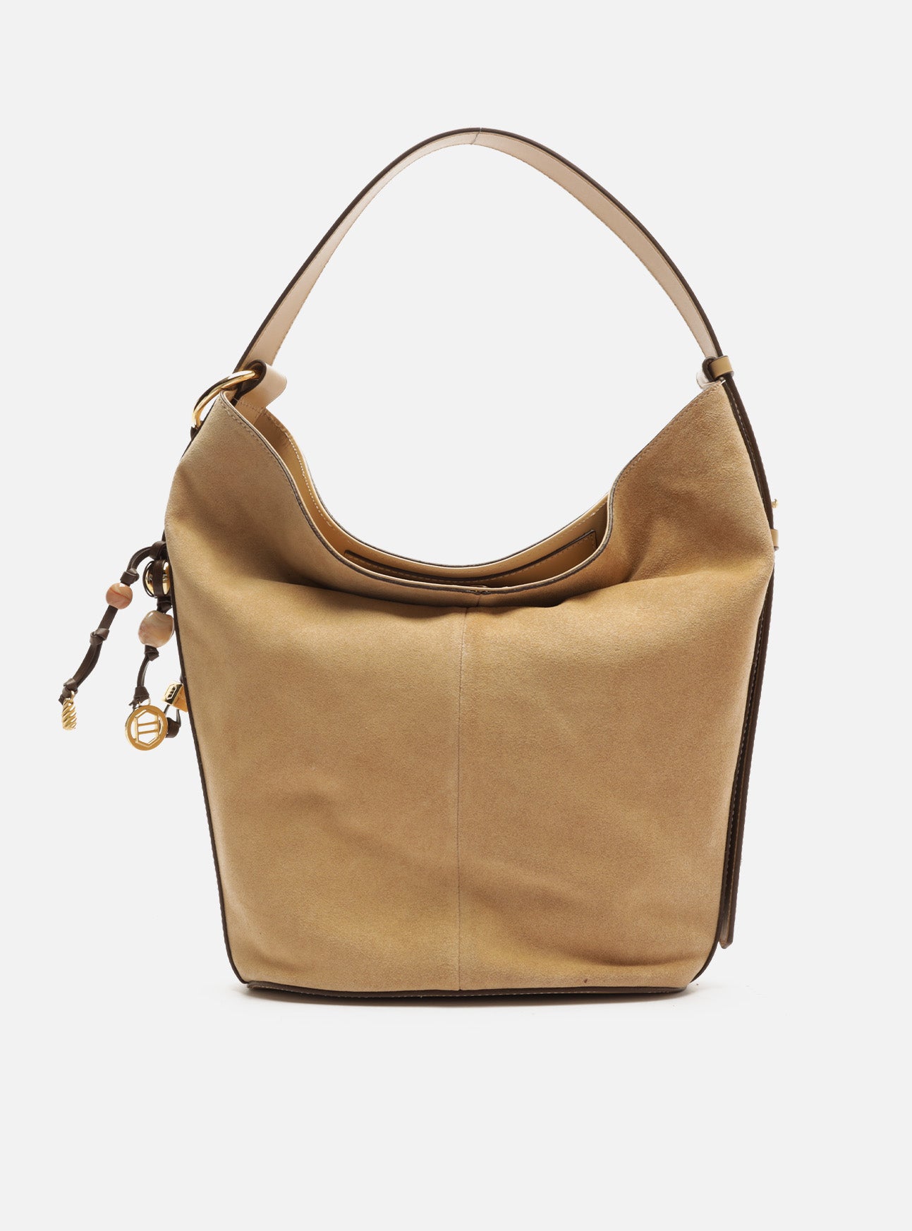 Simone Large Suede Hobo Leather Handbag Handbags S/26