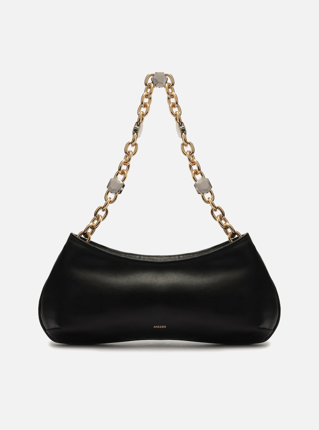Luna Leather Small Baguette Handbag F/25