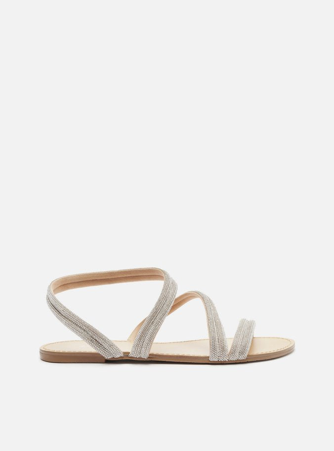 Mikayla Rhinestone Flat Sandal Flat RESORT 25