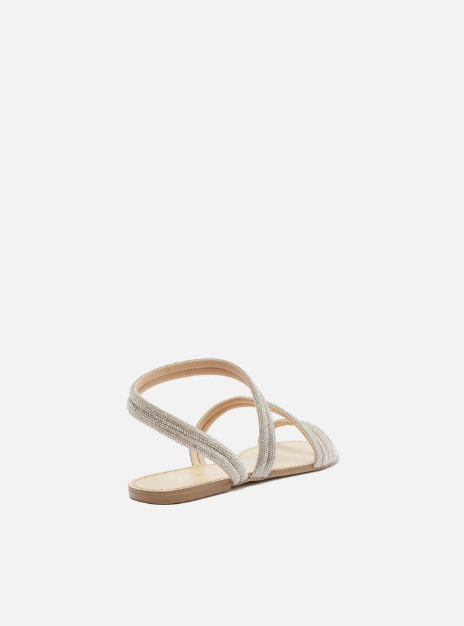 Mikayla Rhinestone Flat Sandal Flat RESORT 25