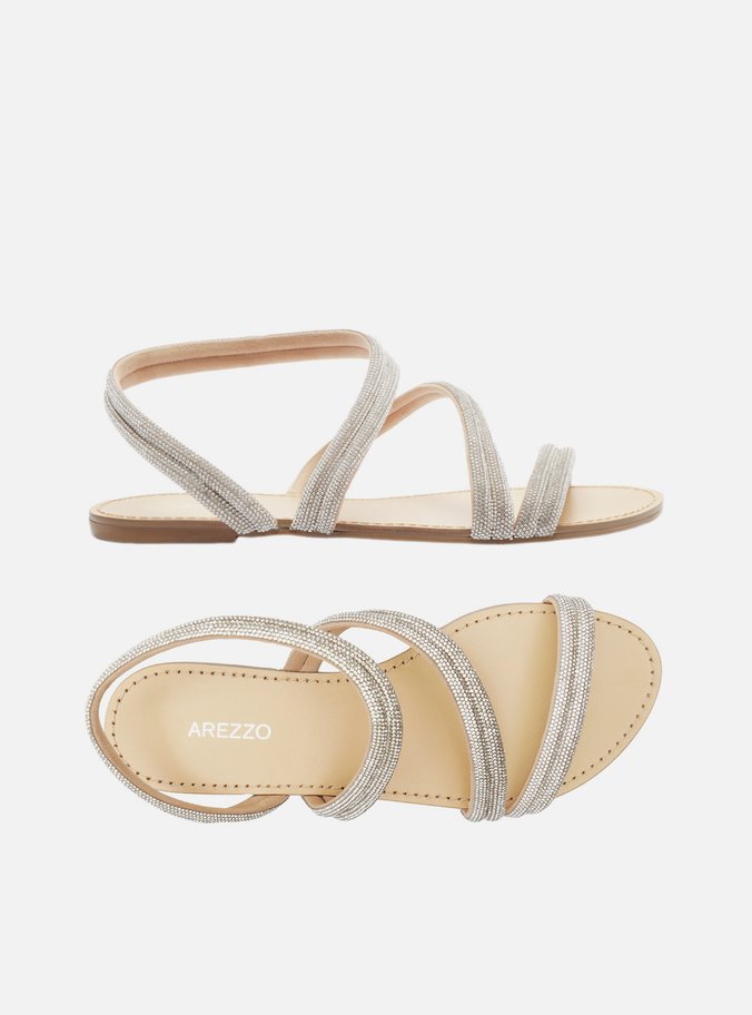 Mikayla Rhinestone Flat Sandal Flat RESORT 25