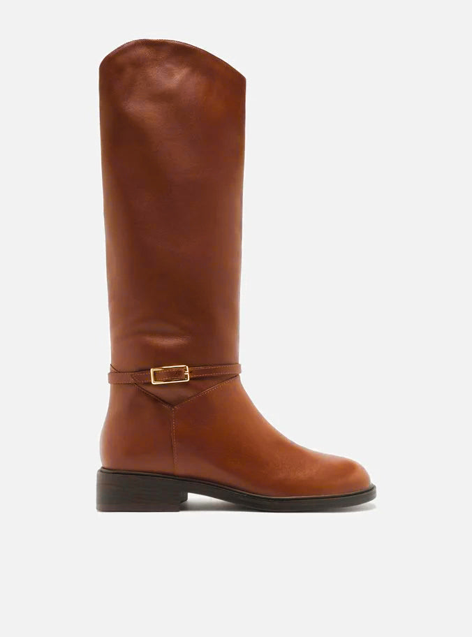 Mckenna Leather Wide Block Boot Boots FALL 24