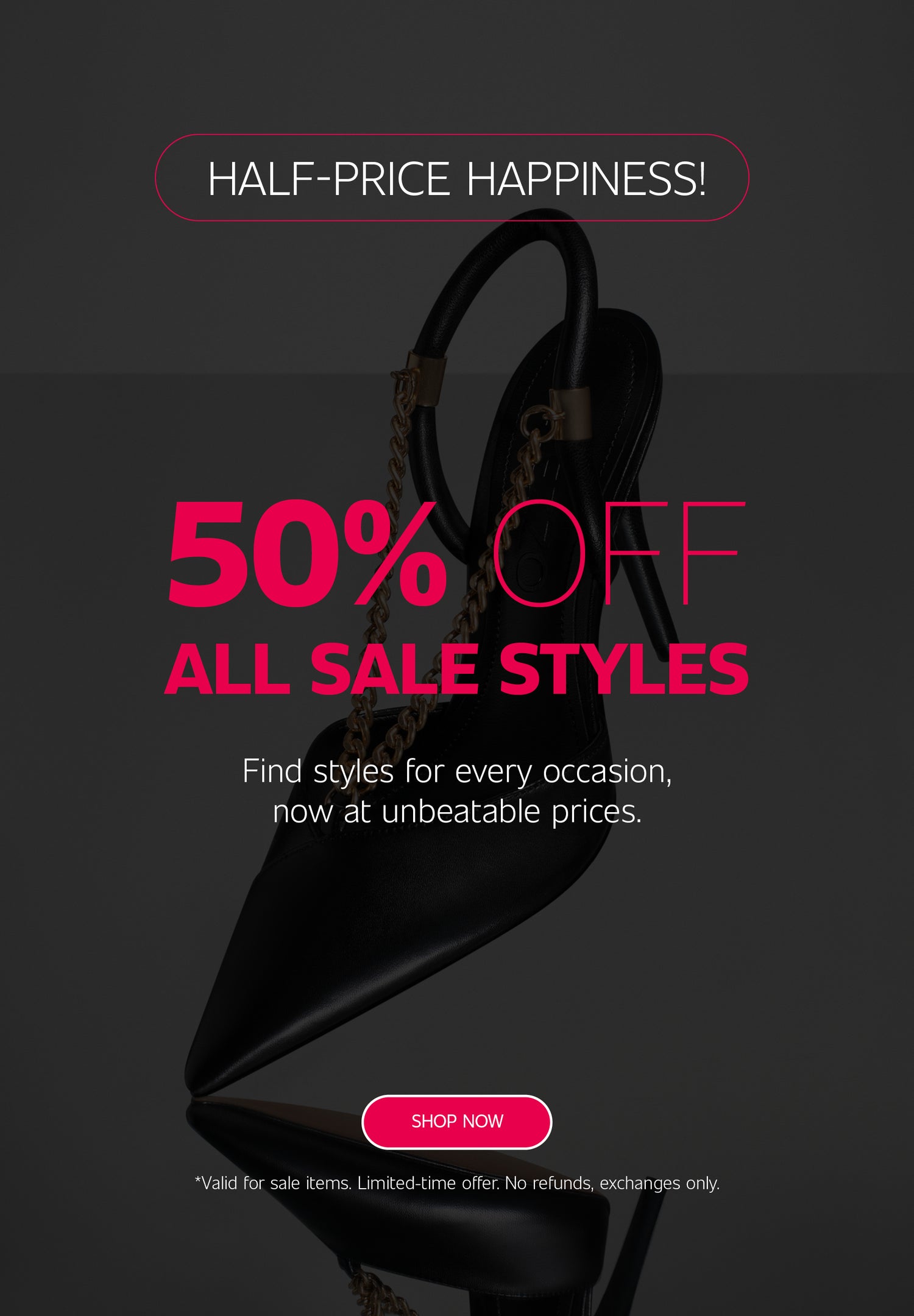 Promotional banner to show the new collection by Arezzo