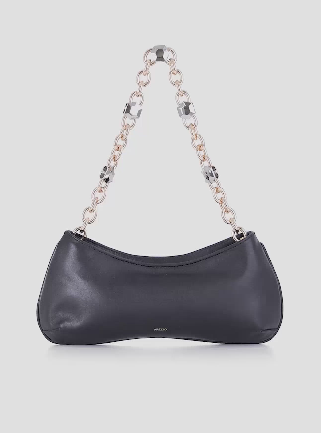Luna Leather Small Baguette Handbag F/25