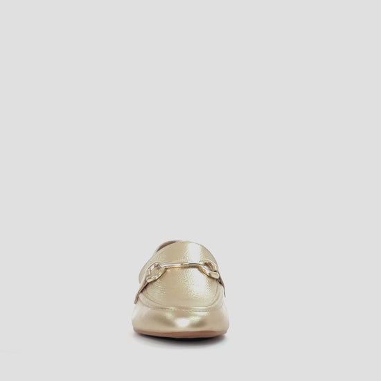 Emma Gold Leather Loafer Loafer RESORT 25