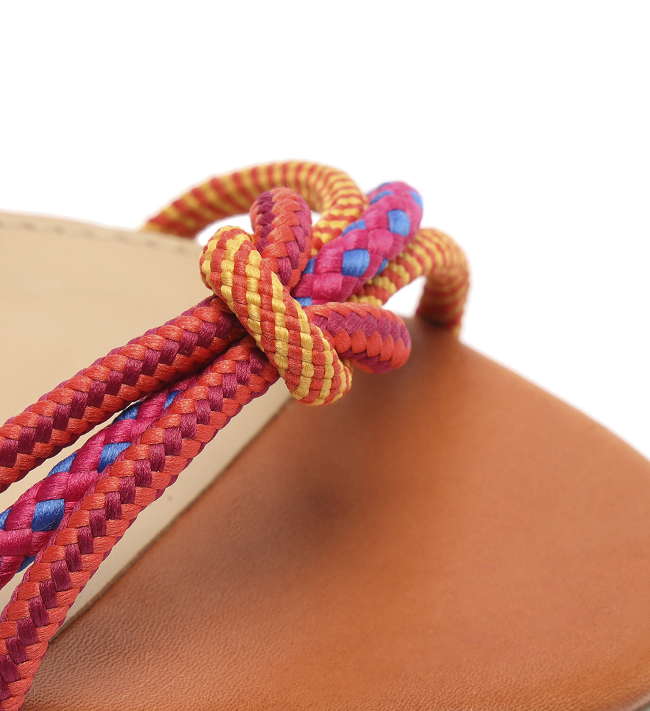 Multicolor Synthetic Camila Mid Block Sandal Front Close Up