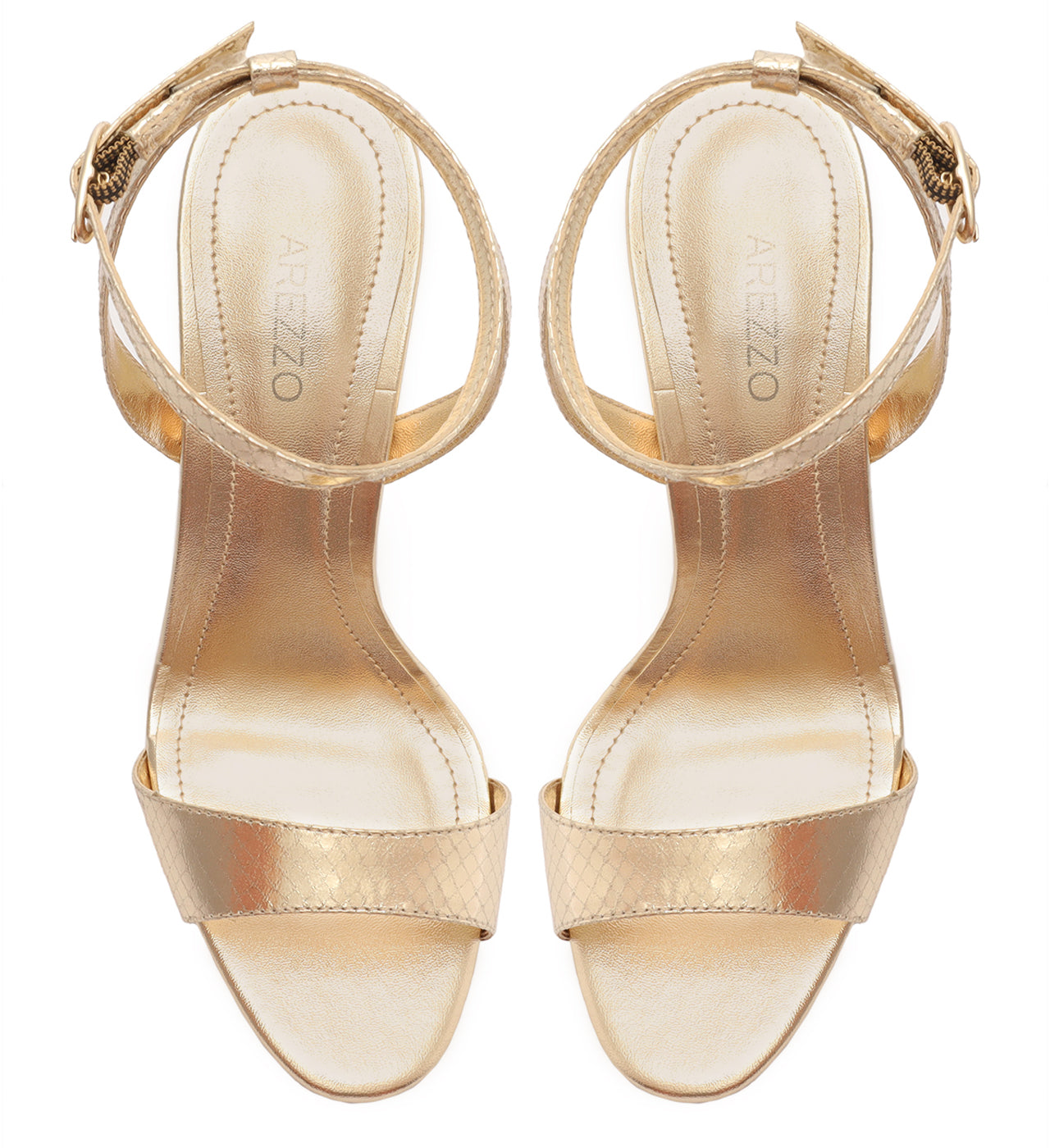 Eden Gold High Stiletto Synthetic Sandal – Arezzo